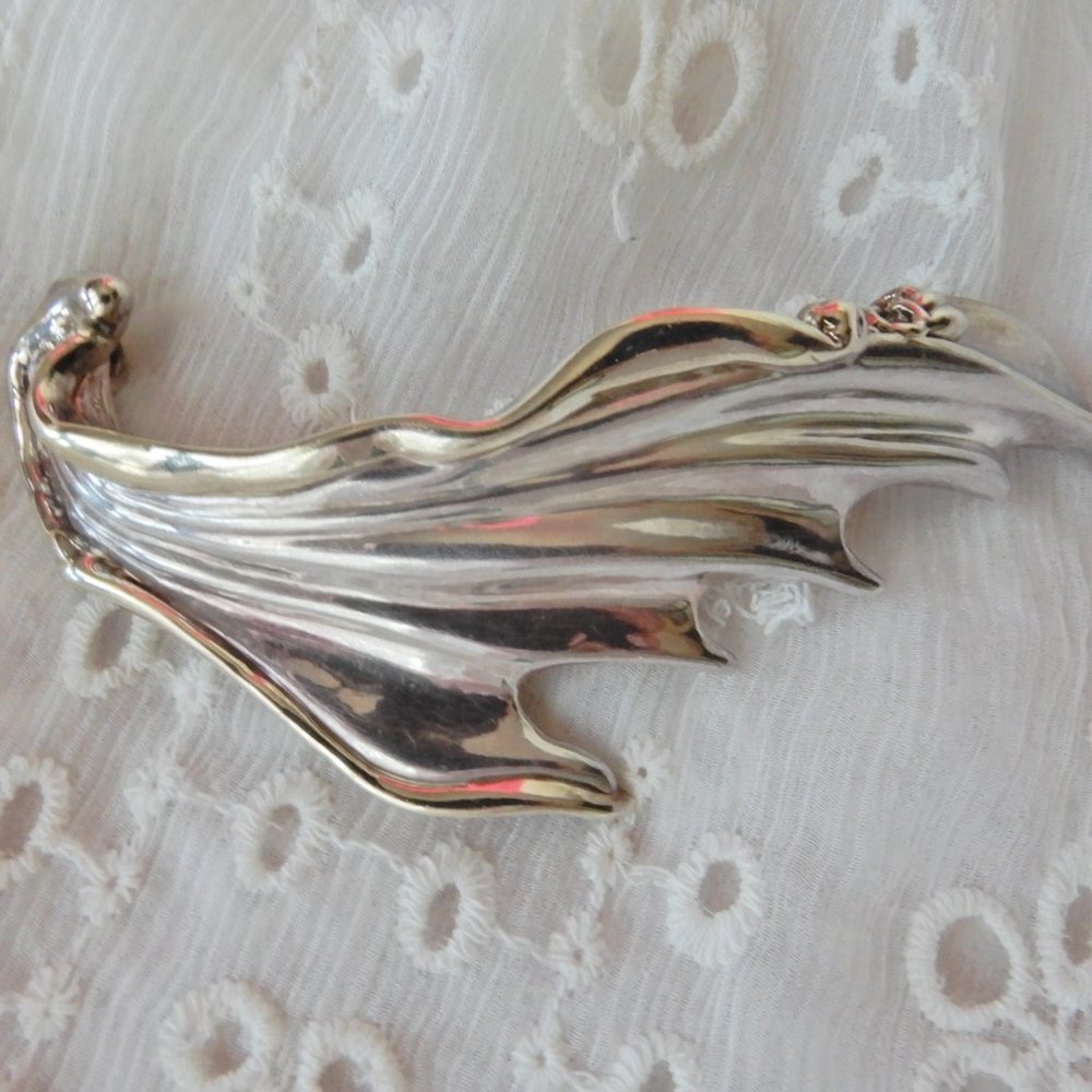 JEM ELECTROFORM 925 STERLING WING BROOCH PENDANT - Picture 5 of 14